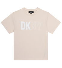 DKNY Stuttermabolur - Fílabeinshvítt M. Hvítur