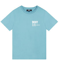 DKNY T-Shirt - Hellblau m. Wei