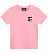 Karl Lagerfeld T-paita - Vaaleanpunainen M. Tulosta