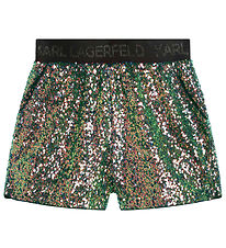 Karl Lagerfeld Shorts - Deep Mint m. Pailletten