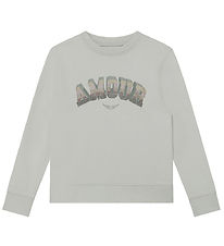 Zadig & Voltaire Sweatshirt - Hailey - Light Grey w. Rhinestone