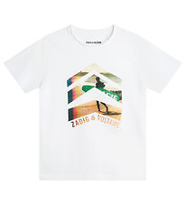 Zadig & Voltaire T-shirt - Toby - White w. Surfer