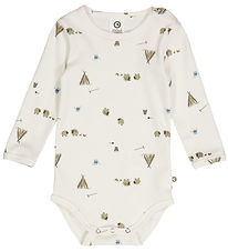 Müsli Bodysuit l/s - Farming - Conditioner Cream/Desert Green/Co