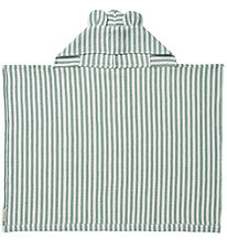 Liewood Hooded Towel - Vilas - Stripes Peppermint/White