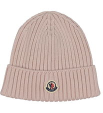 Moncler Knitted Beanie - Wool - Pink