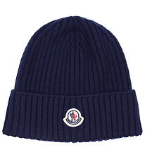 Moncler Bonnet en Tricot - Laine - Marine