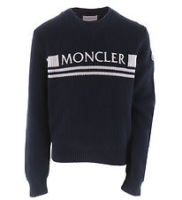 Moncler Blouse - Knitted - Bright Blue w. White