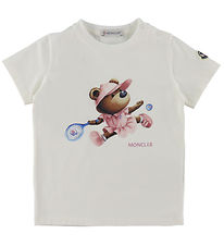 Moncler T-Shirt - Natural/Rosa m. Kuscheltier