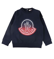 Moncler Sweatshirt - Navy/Red w. Logo