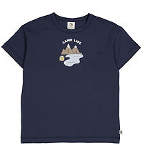 Msli T-shirt - Cozy Me Camp Life - Natt Blue