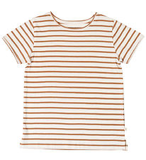 Minimalisma T-shirt - Linen - Bronze Stripes