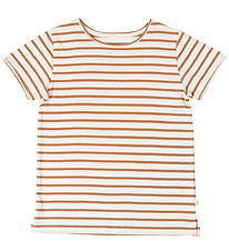 Minimalisma T-Shirt - Leinen - Bronzestreifen