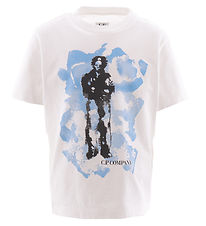 C.P. Company T-shirt - Gauze White w. Blue