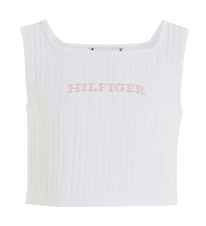 Tommy Hilfiger Efst - Eingerð Rib - Hvítt