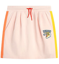 Kenzo Sweat Skirt - Veiled Pink w. Orange/Yellow