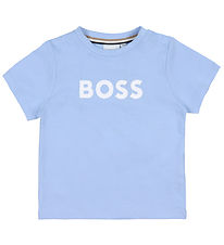 BOSS T-shirt - Light Blue w. White