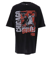 New Era Stuttermabolur - NBA leikmaður grafík - Chicago Bulls -