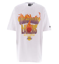 New Era Stuttermabolur - NBA - Lakers - Hvítur