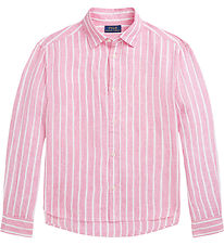 Polo Ralph Lauren Skyrta - Lismore - Hör - Bleikt/Hvít - röndótt