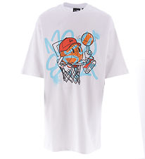 New Era Stuttermabolur - NE Spray Graphc - Hvítt