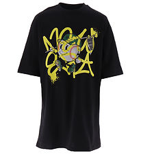 New Era Stuttermabolur - NE Spray Graphc - Svart
