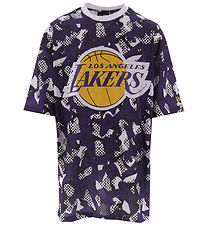 New Era Stuttermabolur - Lakers - Fjólublátt