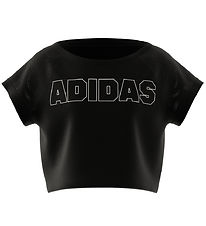 adidas Performance T-Shirt - Bijgesneden - JG CRPD T - Zwart/Wit