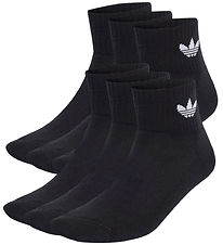 adidas Originals Socks - Mid Ankle - 6-Pack - Black
