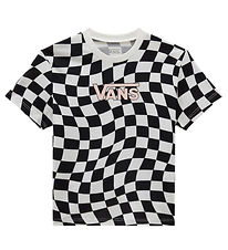 Vans T-shirt - Skev 66 Check Crew - Black/Marshmallow