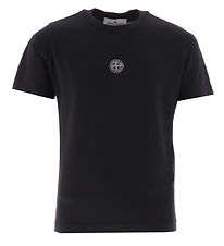 Stone Island T-Shirt - Zwart m. Wit