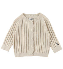 Calvin Klein Cardigan - Prjónað - Rib - Vanilla Heather