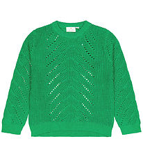 The New Bluse - Strick - TnJiva - Bright Green m. Glitzer