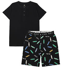 The New Pyjama Set - T-shirt/Shorts - Black Beauty