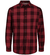 Jack & Jones Shirt - Noos - JJEngingham - Brick Red/Checks