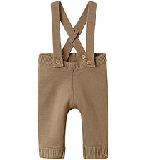 Lil' Atelier Trousers w. Suspenders - Knitted - NbmEmlen - Tiger