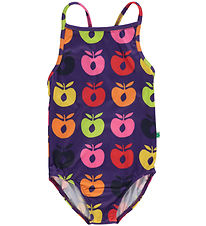 Smfolk Swimsuit - UV50+ - Purple Heart w. Retro Apples