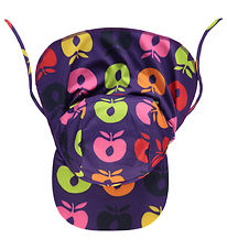 Småfolk Badhatt - UV50+ - Purple Heart m. Retro Äpplen