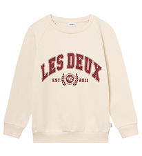 Les Deux Sweatshirt - Universitt - Light Ivory/Burnt Red