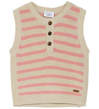 Hust and Claire Waistcoat - Knitted - Edu - Bamboo - Shrimp