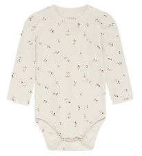 Hust and Claire Bodysuit l/s - Bonitta - Bamboo - White Sand