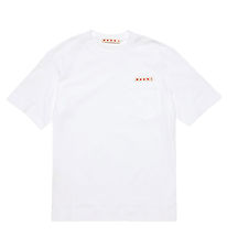 Marni T-Shirt - Blanc av. Poche