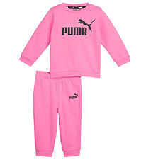 Puma Sweat Set - Minicats ESS Crew Jogger - Fixed Pink