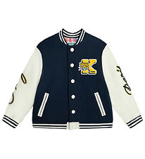 Kenzo Jacket - Wool/Polyester - Navy/White w. Tiger