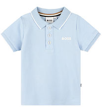 BOSS Polo - Light Blue w. White