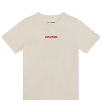 Zadig & Voltaire T-Shirt - Kita - Cream av. Texte