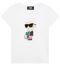 Karl Lagerfeld T-Shirt - Wit m. Print