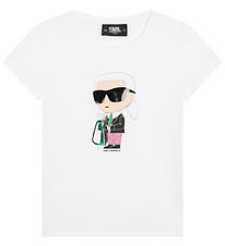 Karl Lagerfeld T-shirt - White w. Print