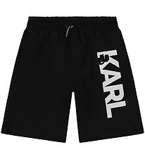 Karl Lagerfeld Swim Shorts - Black w. White