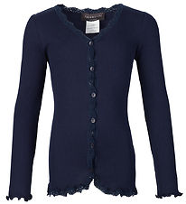 Rosemunde Cardigan - Rib - Seide/Baumwolle - Noos - Navy