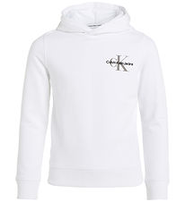 Calvin Klein Kapuzenpullover - Small Monogramm - Bright White